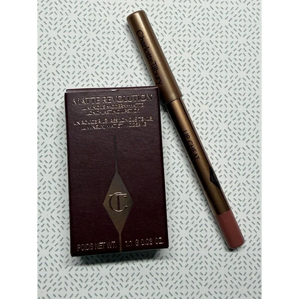 Charlotte Tilbury Mini Pillow Talk Lipstick & Liner Set Pillow Talk nude NO BOX
